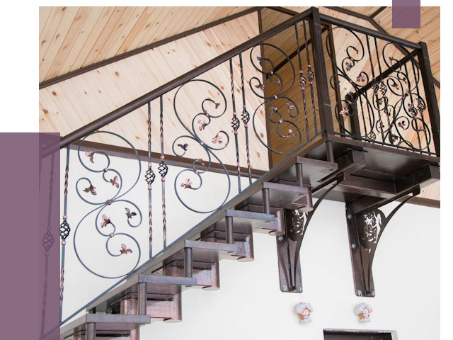 Кованые лестницы в Дмитрах от 83616 руб. под ключ