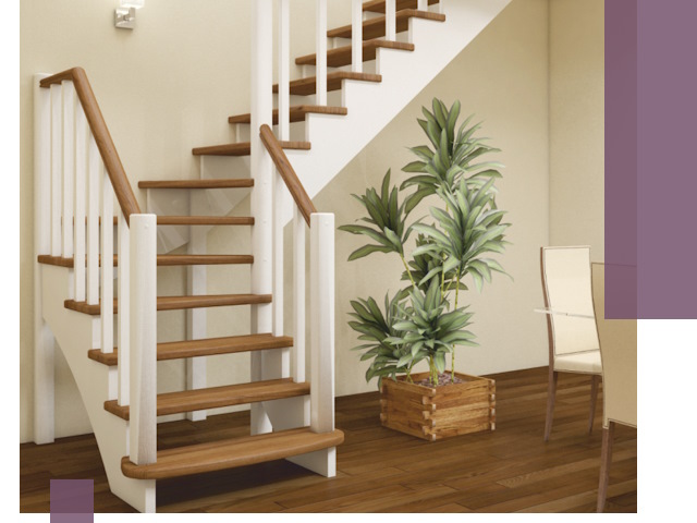 Г-образные лестницы под ключ в Дмитрах — изготовление и монтаж