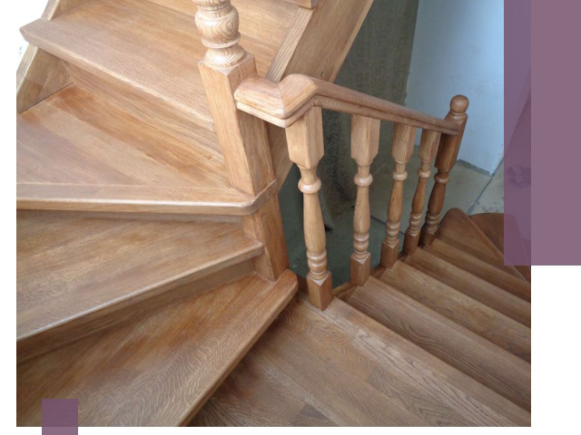 Дубовые лестницы под ключ в Дмитрах: изготовление и монтаж