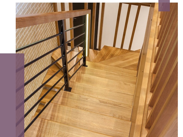 Лестницы из ясеня в Дмитрах под ключ от 10506 руб. 