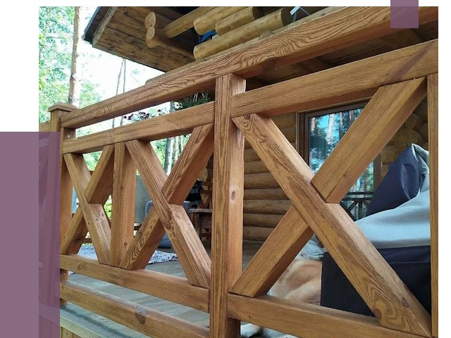 Деревянные перила под ключ в Дмитрах от 8040 руб. 