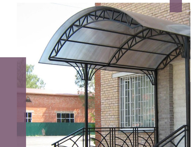 Металлические навесы и козырьки в Дмитрах от 13400 руб.