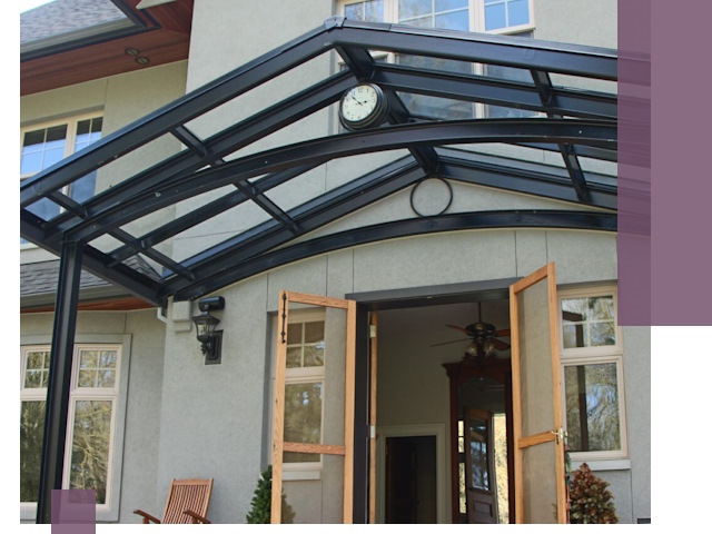 Изготовление и монтаж навесов и козырьков в Дмитрах