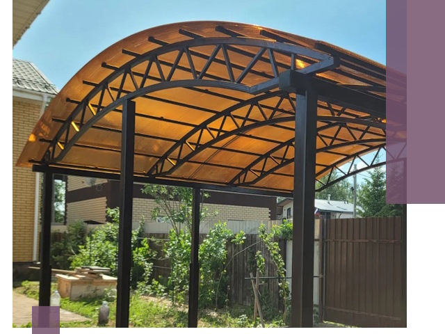 Изготовление навесов под ключ в Дмитрах из качественных материалов