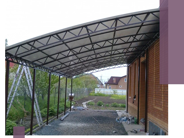 Профессиональный монтаж навесов под ключ в Дмитрах