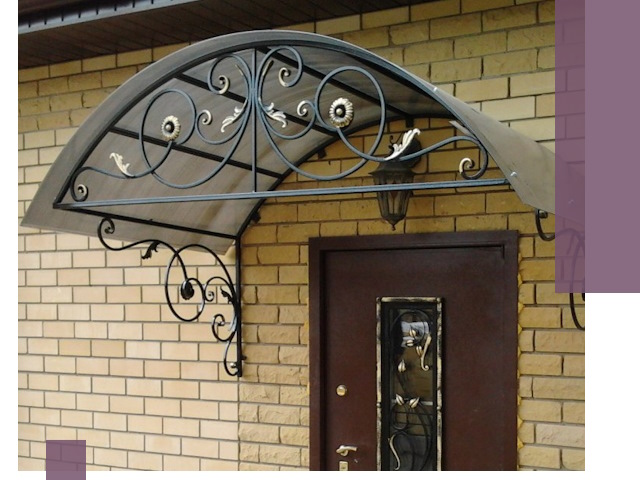 Изготовление козырьков из металла под ключ в Дмитрах