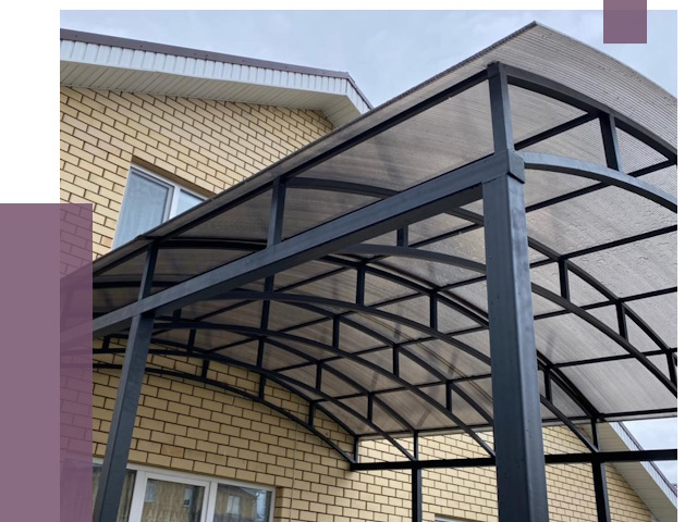 Монтаж козырьков в Дмитрах от 12060 руб. | ПРОЛЁТ-Дмв