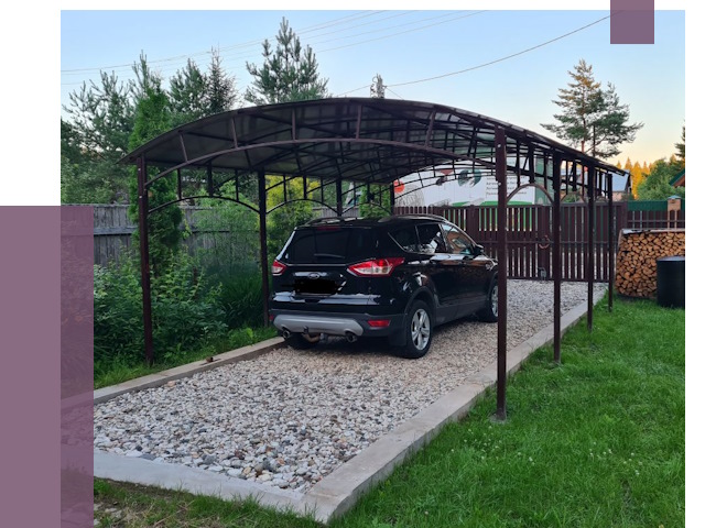 Навесы для автомобиля в Дмитрах от 13775 руб.  | ПРОЛЁТ-Дмв