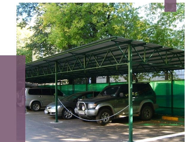 Навесы для парковки в Дмитрах от 84152 руб. заказать | ПРОЛЁТ-Дмв