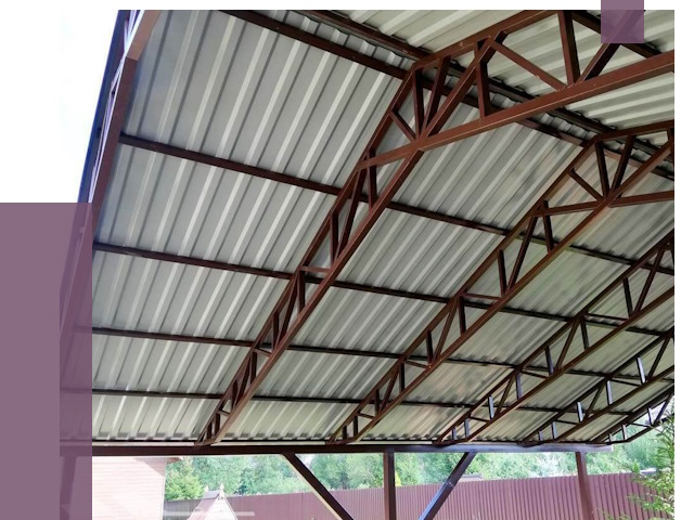 Навесы из профнастила в Дмитрах от 7718 руб. | ПРОЛЁТ-Дмв