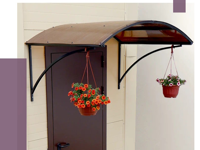 Козырьки над входом в Дмитрах от 15544 руб.  | ПРОЛЁТ-Дмв