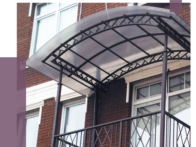 Козырьки над балконом в Дмитрах от 9058 руб.  | ПРОЛЁТ-Дмв