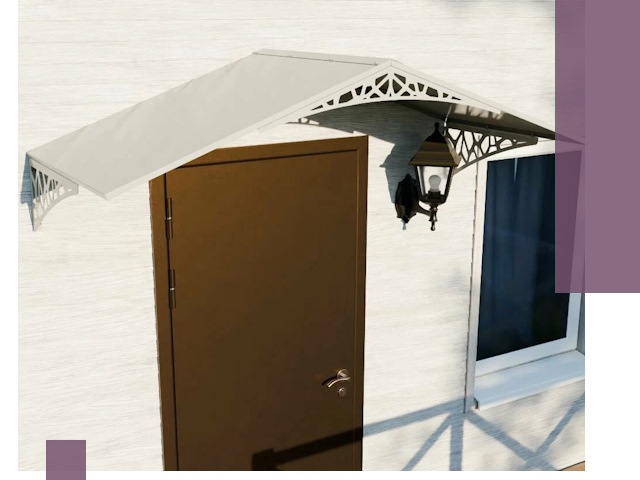 Металлические козырьки на входы и террасы в Дмитрах