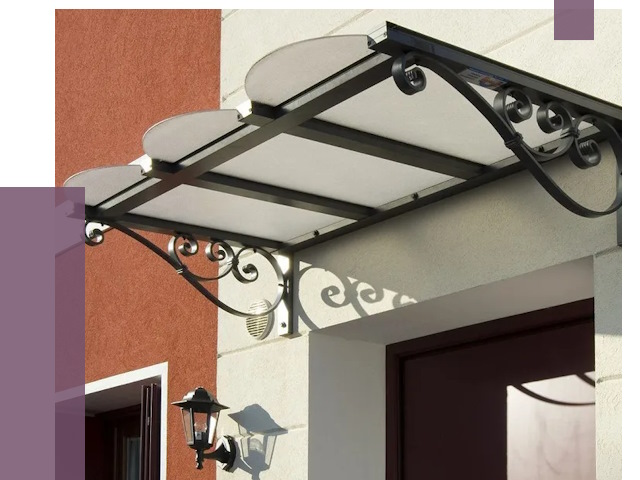 Односкатные козырьки в Дмитрах от 8790 руб.  | ПРОЛЁТ-Дмв